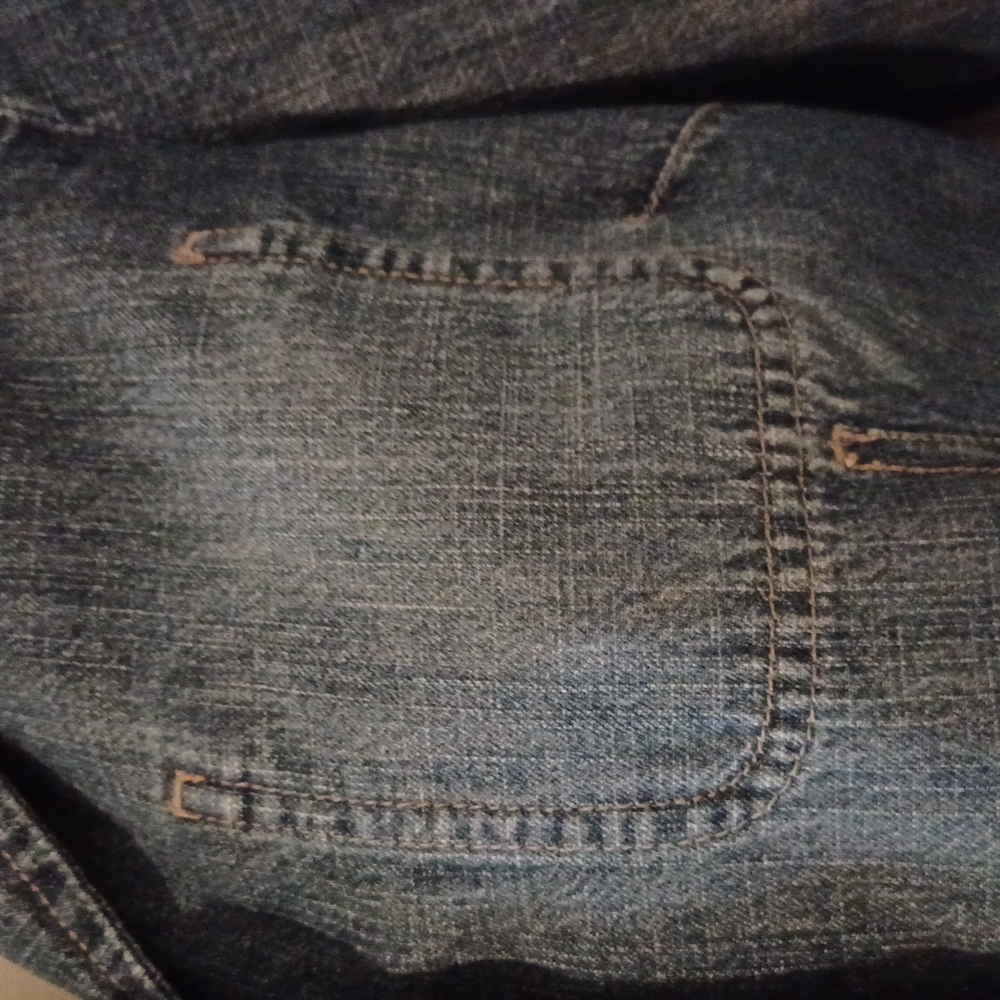 Liz Claiborne Women's Denim Fitted Shirt Jacket Size 0 Petite - Picture 5 of 8
